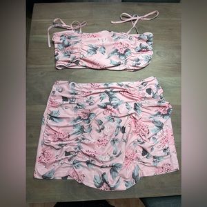 NWOT Shein printed two-piece bathing suit